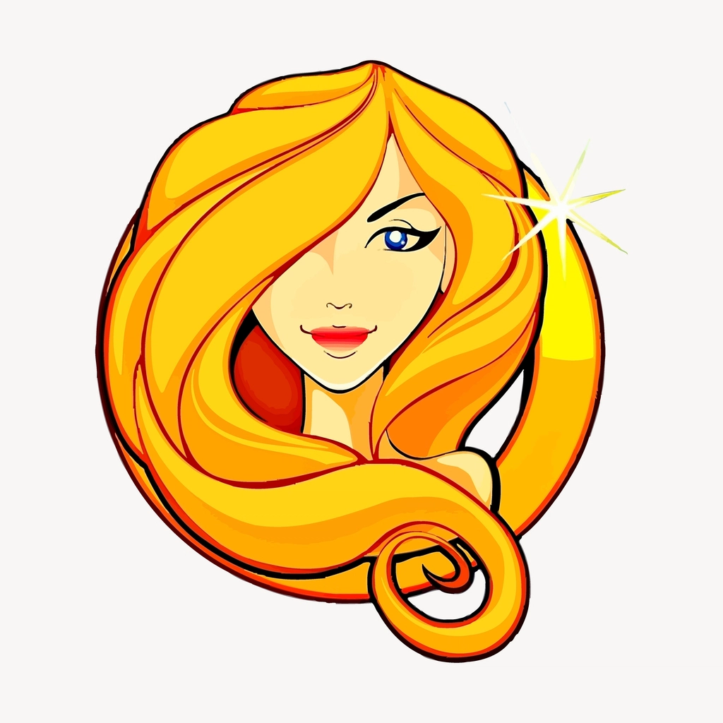 Virgo symbol, astrology sign illustration